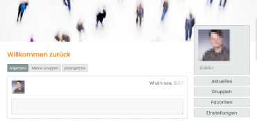 Das Menü, PC-Ansicht.